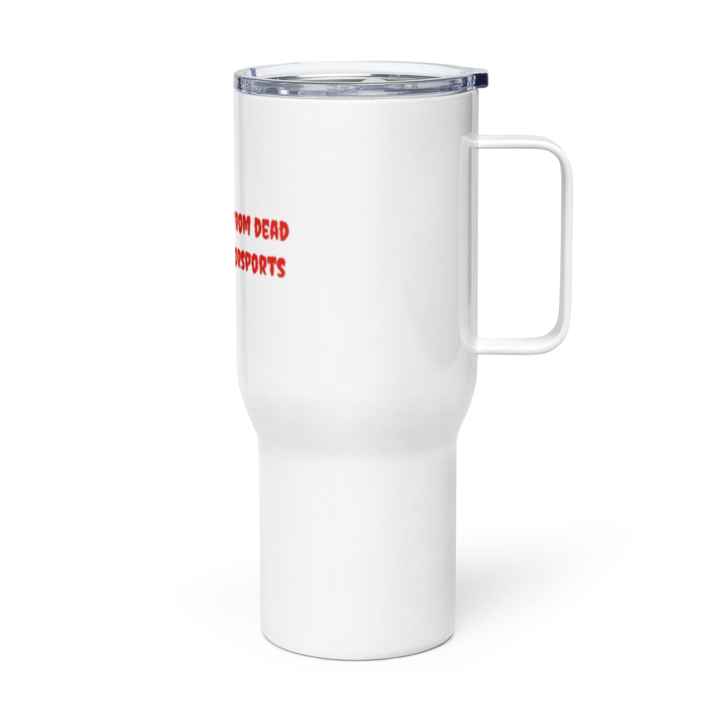 Travel mug with a handle